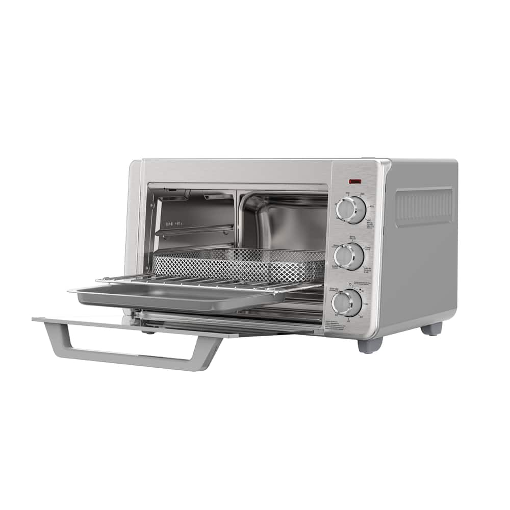 black stainless toaster oven air fryer