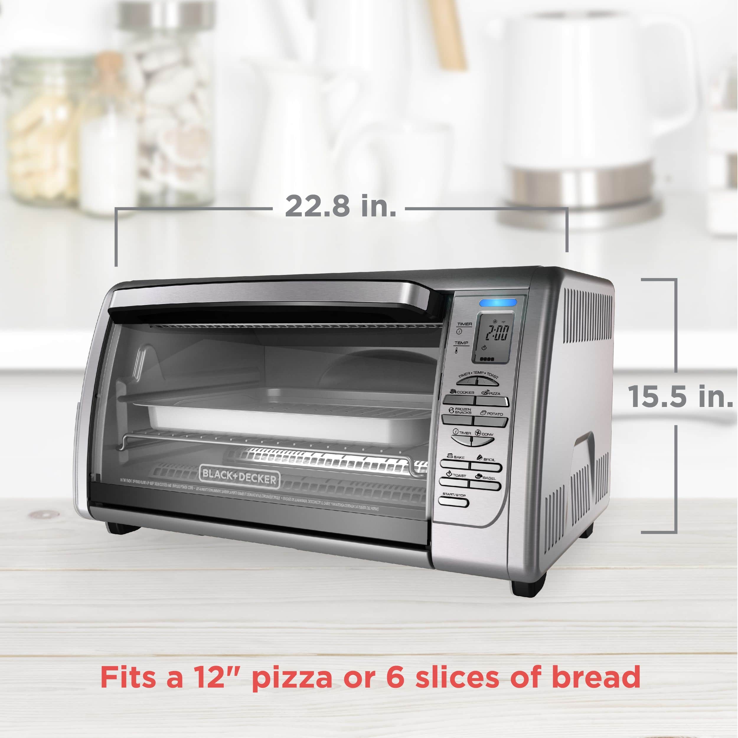Black Decker 6 Slice Digital Countertop Convection Toaster Oven