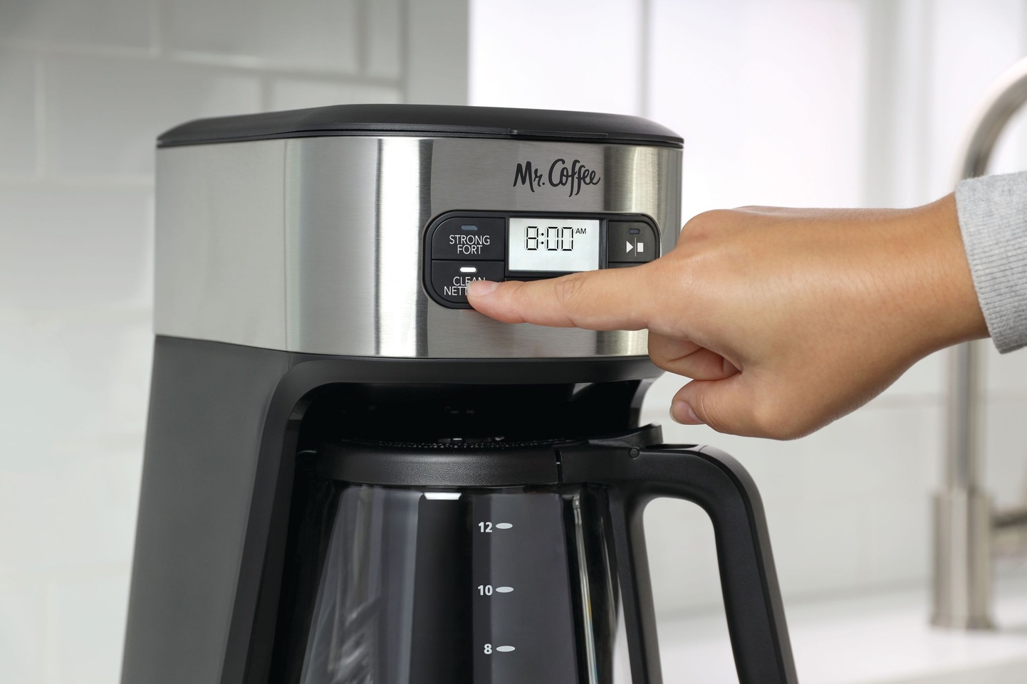 Mr. Coffee Programmable Coffee Maker w/ Glass Carafe, Automatic