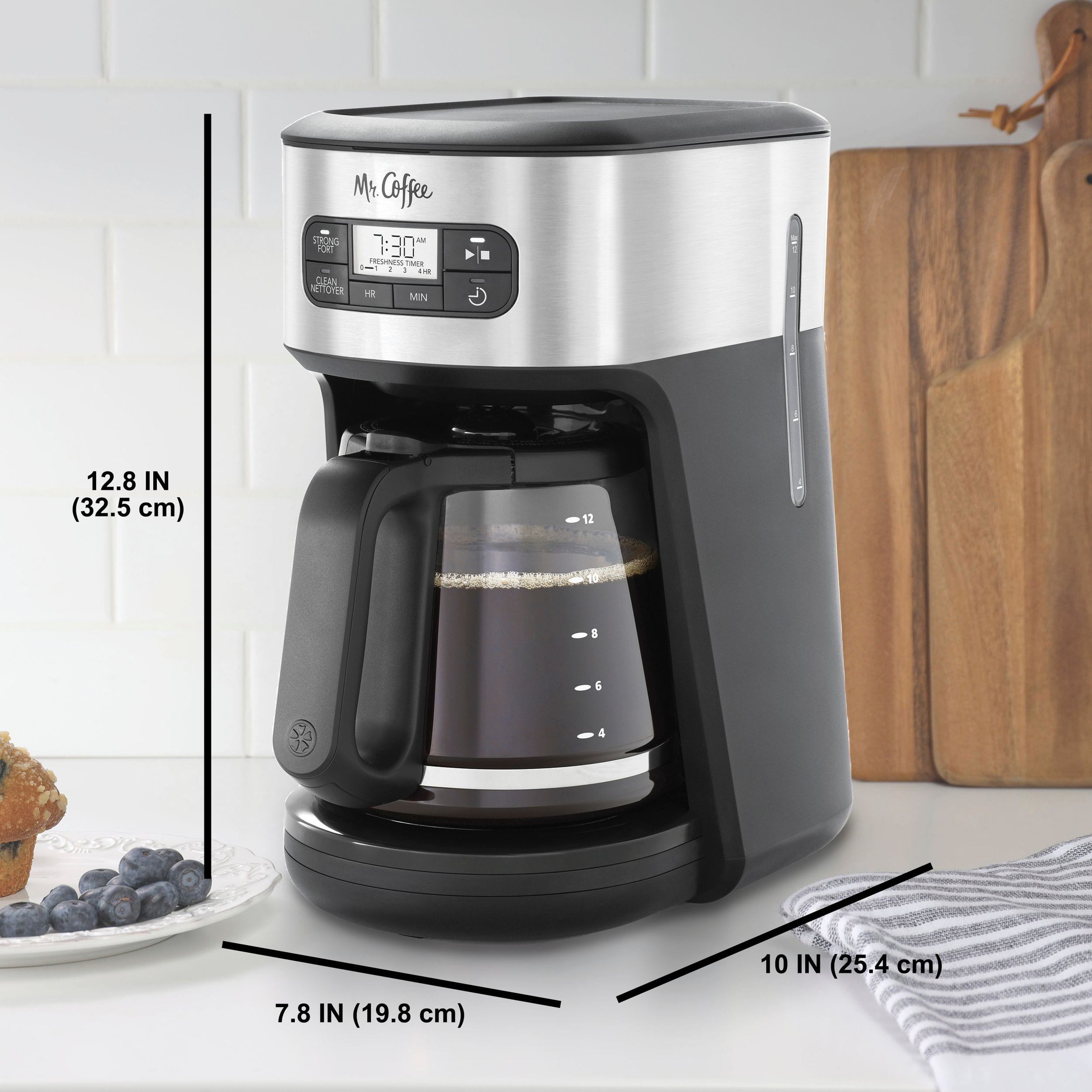 Mr. Coffee Programmable Coffee Maker w/ Glass Carafe, Automatic