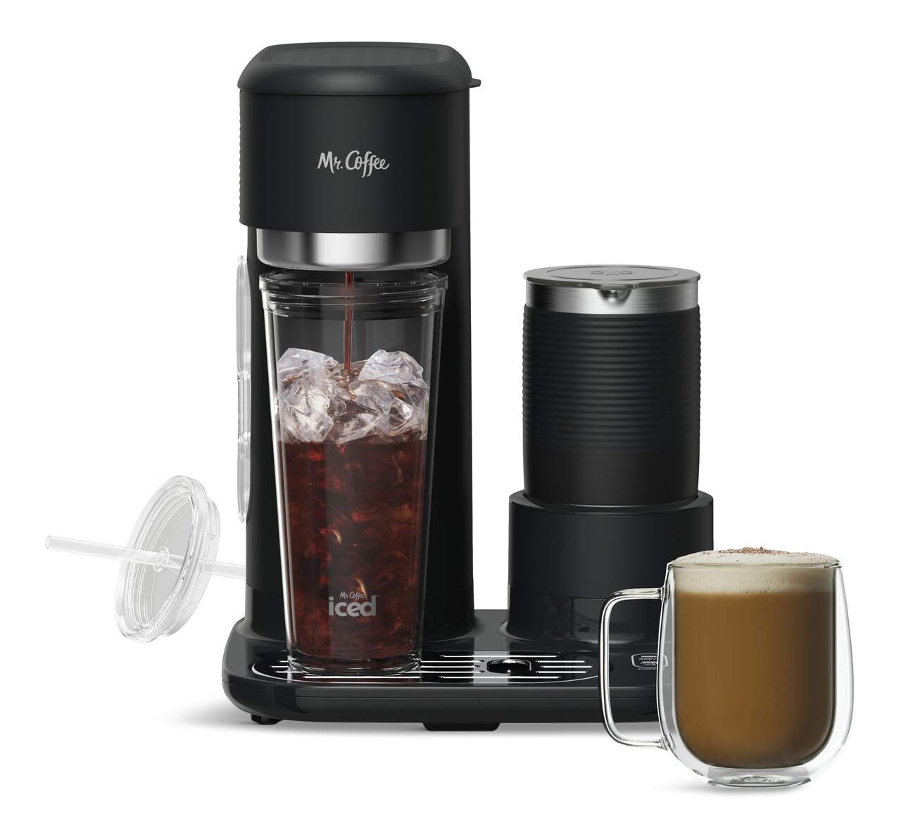 Mr. Coffee Iced Coffee Maker with Reusable Tumbler and Coffee Filter - Black
