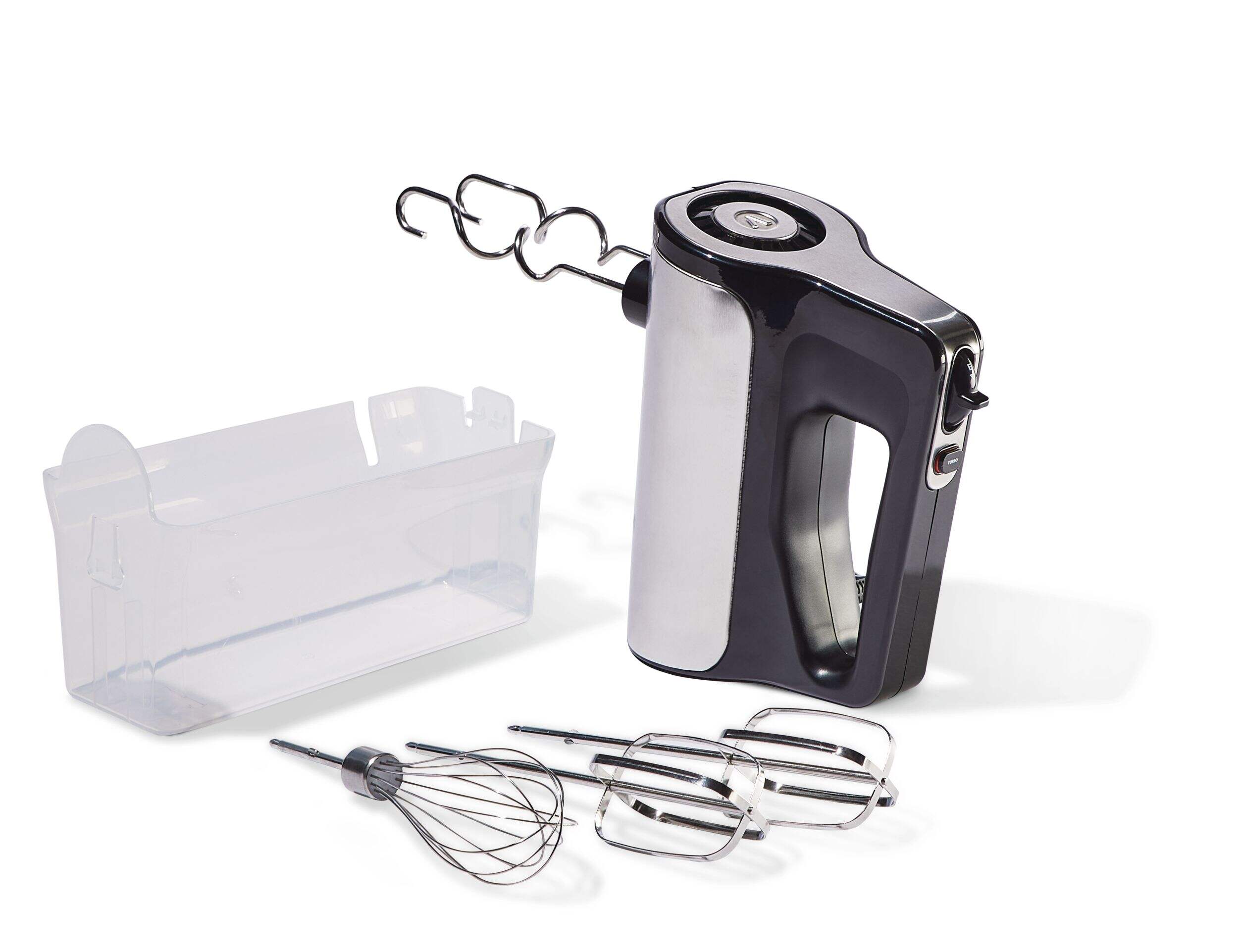 Vida by PADERNO Variable Speed Hand Mixer with Storage Case, Includes Attachments, Black Composite_or_Mixed