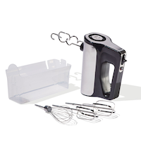 Batteur à main à vitesse variable Vida par PADERNO avec étui de rangement, accessoires inclus, noir Composite_or_Mixed