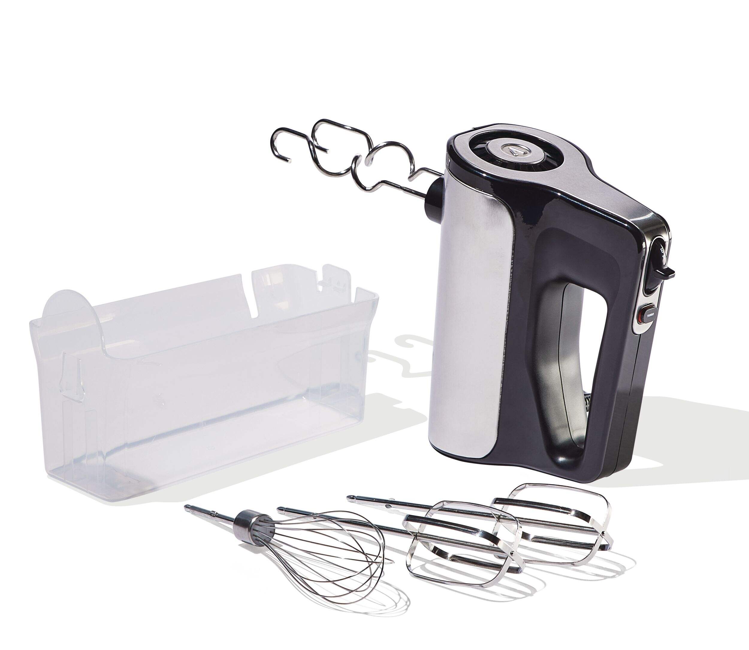 Vida by PADERNO Variable Speed Hand Mixer with Storage Case, Includes Attachments, Black Composite_or_Mixed