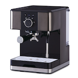 Paderno Espresso Machine with Milk Frother, 20-Bar Pump, Black, 12-Cup Front_Three_Fourths_Angled_Left