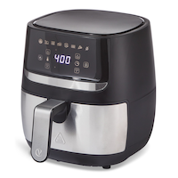 Vida by PADERNO Stainless Steel Non-Stick Air Fryer, 4-qt Front_Three_Fourths_Angled_Left