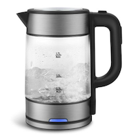 Vida by PADERNO Variable Temperature Glass Kettle, 1.7-L Front_Elevated