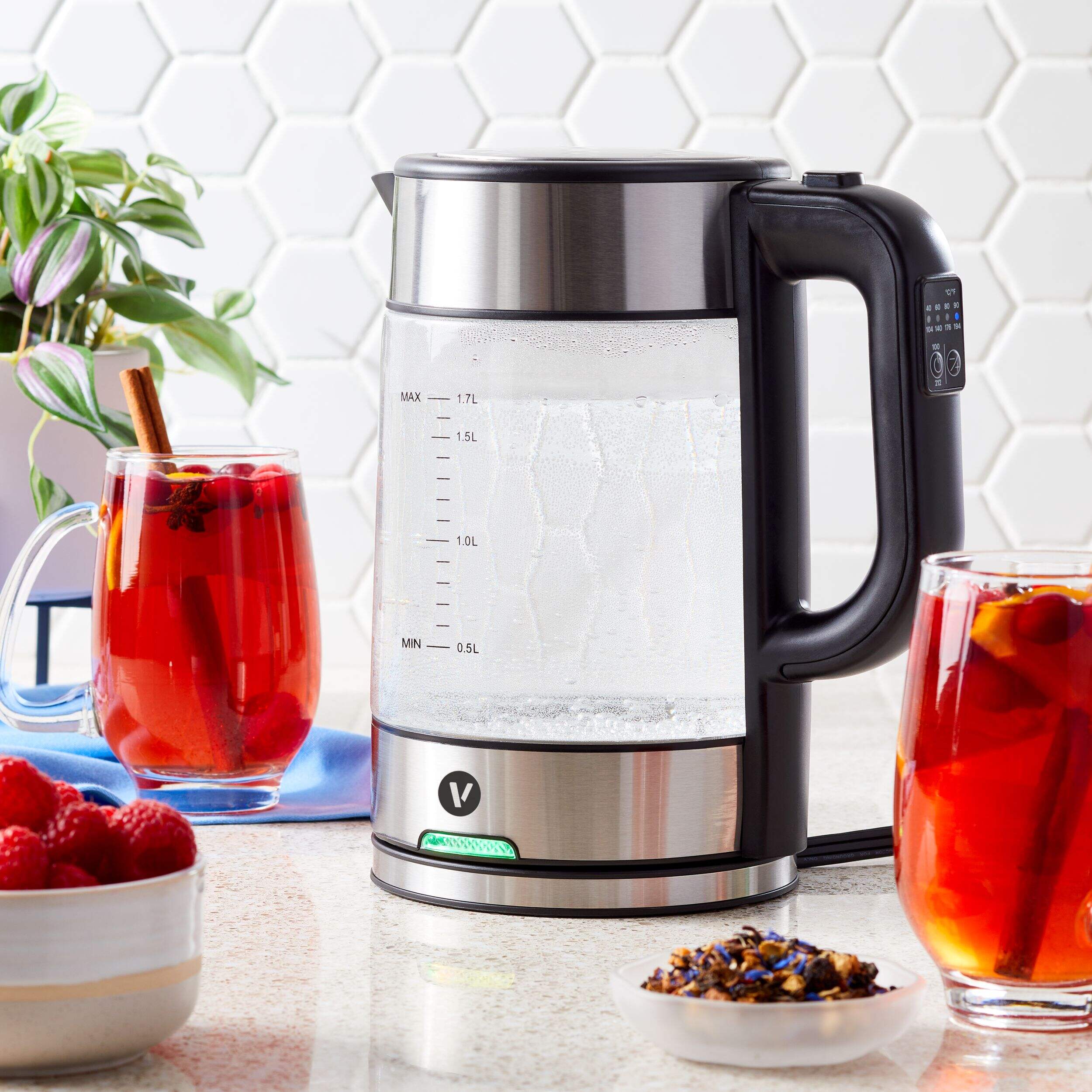 Vida by PADERNO Variable Temperature Glass Kettle, 1.7L Canadian Tire