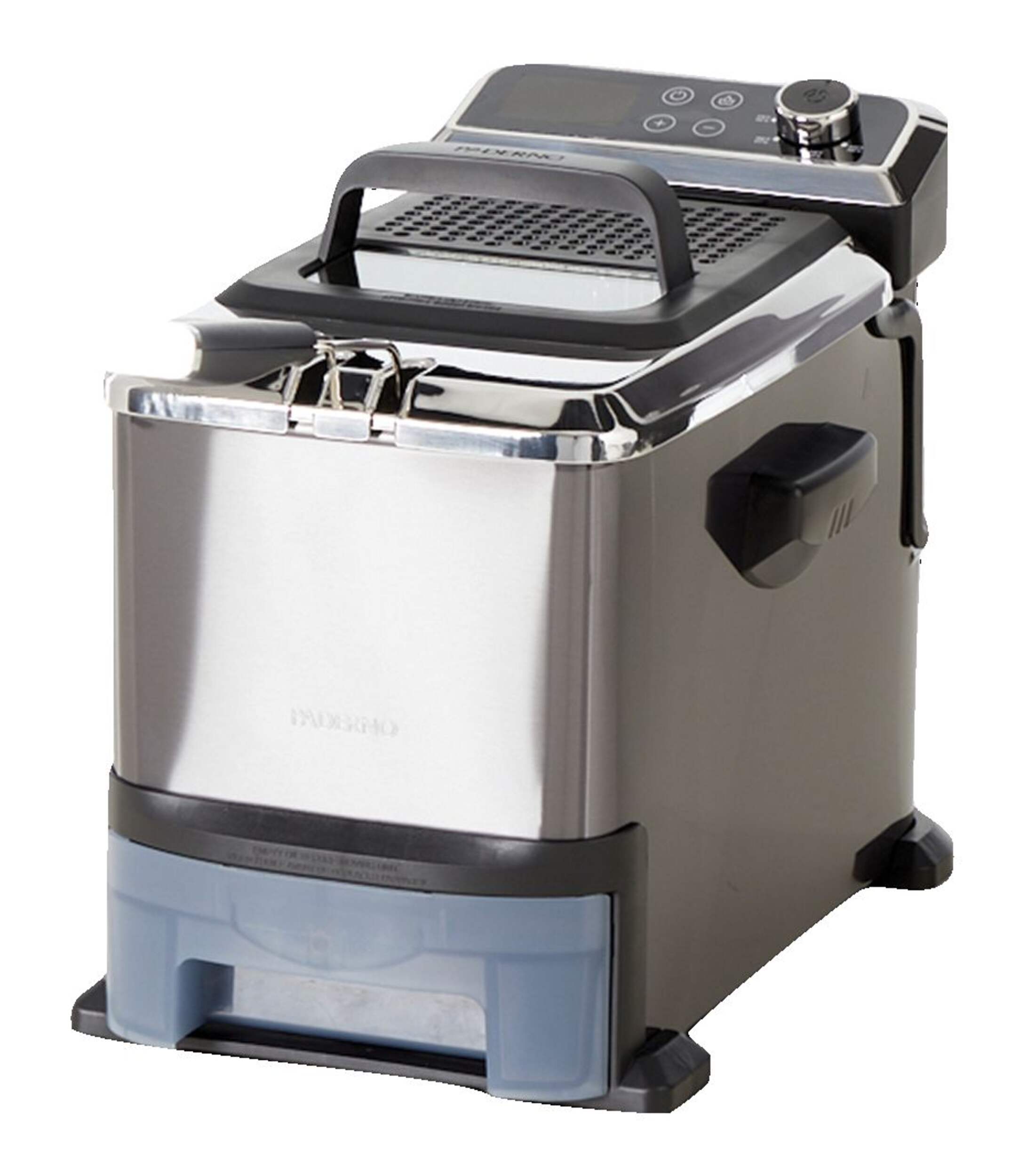 PADERNO Quick-Drain Deep Fryer with Dynamic Control Dial,  3.5-L Front_Angled_Left