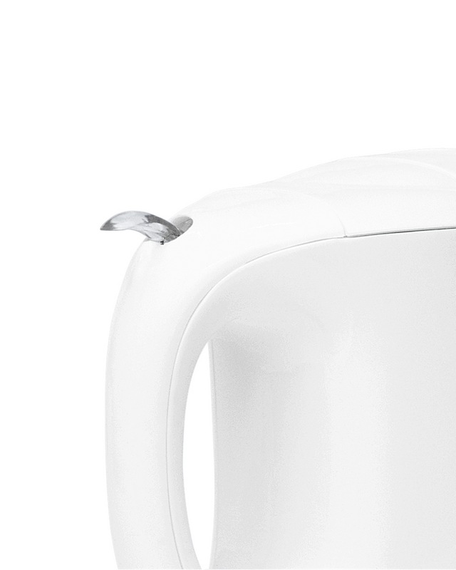 Simplicité Corded Electric Kettle w/ Auto Shut Off, White, 1L