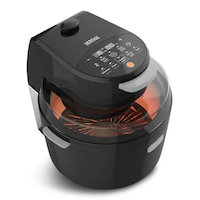Heritage Digital Electric Air Fryer with Steam & Temp Probe, 4.5-qt Front_Three_Fourths_Angled_Right
