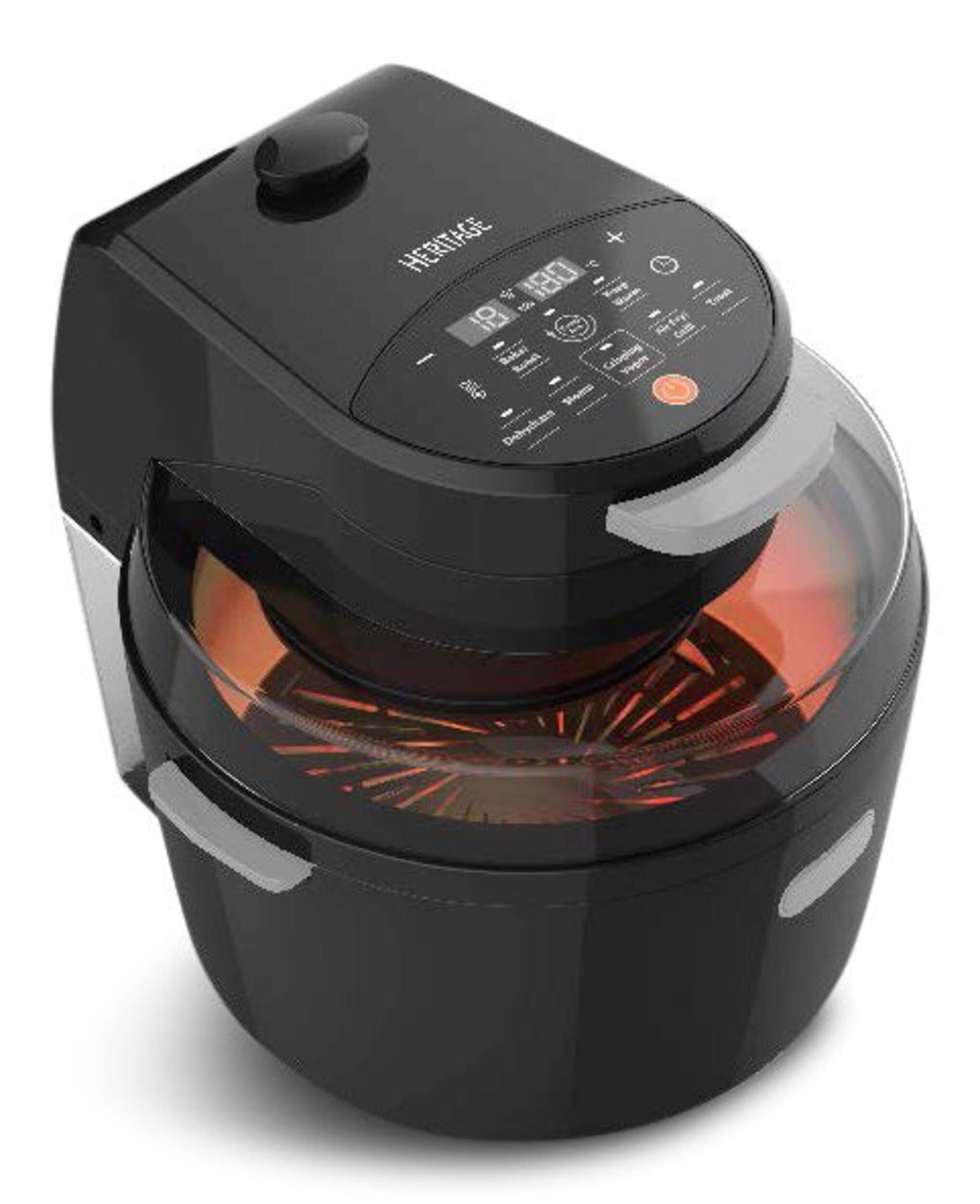 Heritage Digital Electric Air Fryer with Steam & Temp Probe, 4.5-qt Front_Three_Fourths_Angled_Right