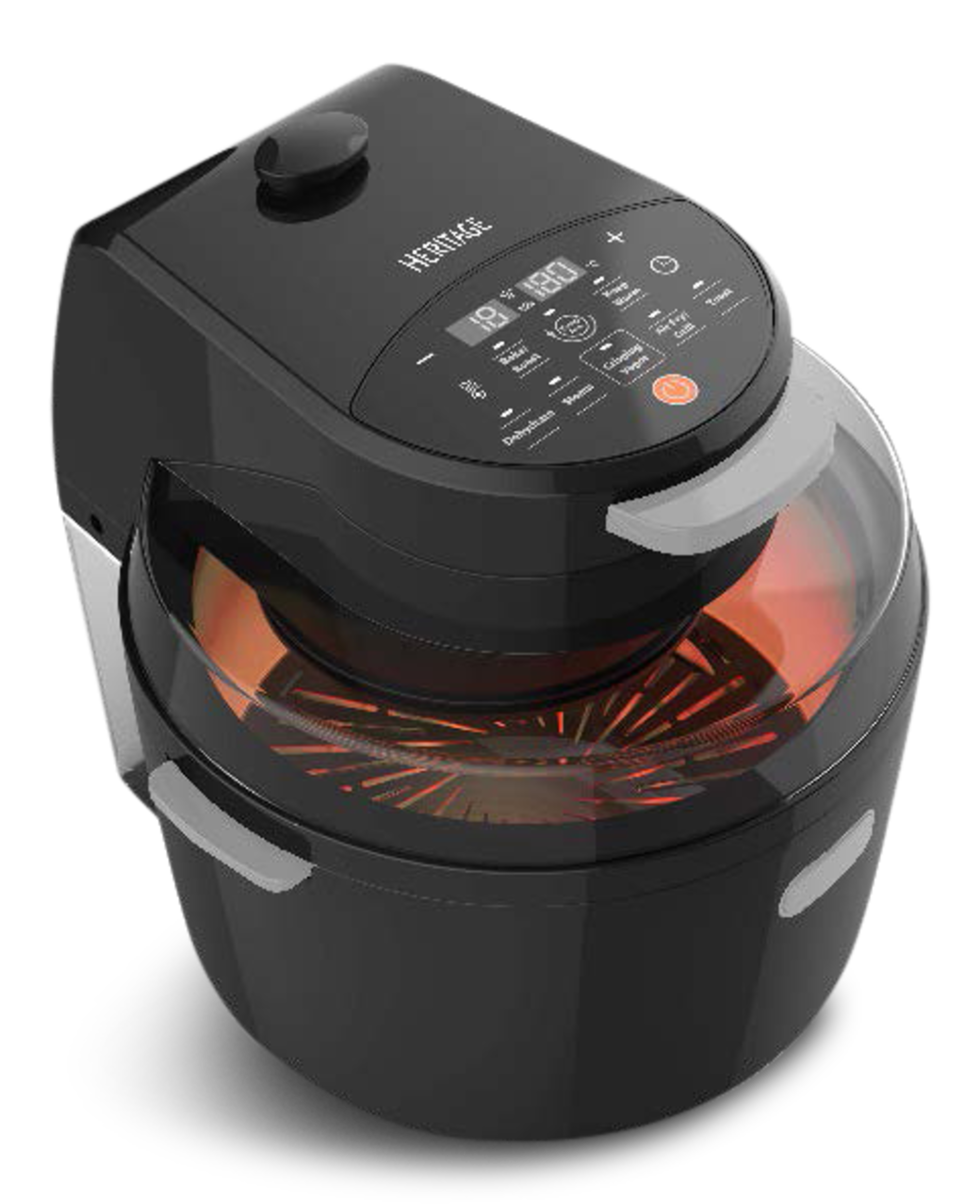 Heritage Digital Electric Air Fryer with Steam & Temp Probe, 4.5-qt Front_Three_Fourths_Angled_Right