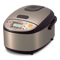 Zojirushi Micom Rice Cooker, Steamer & Warmer, Brown, 3 Cups Front_Angled_Left