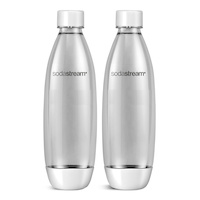 SodaStream Fuse Carbonating Bottles, BPA-Free, White, 1-L, 2-pk Front_Flat