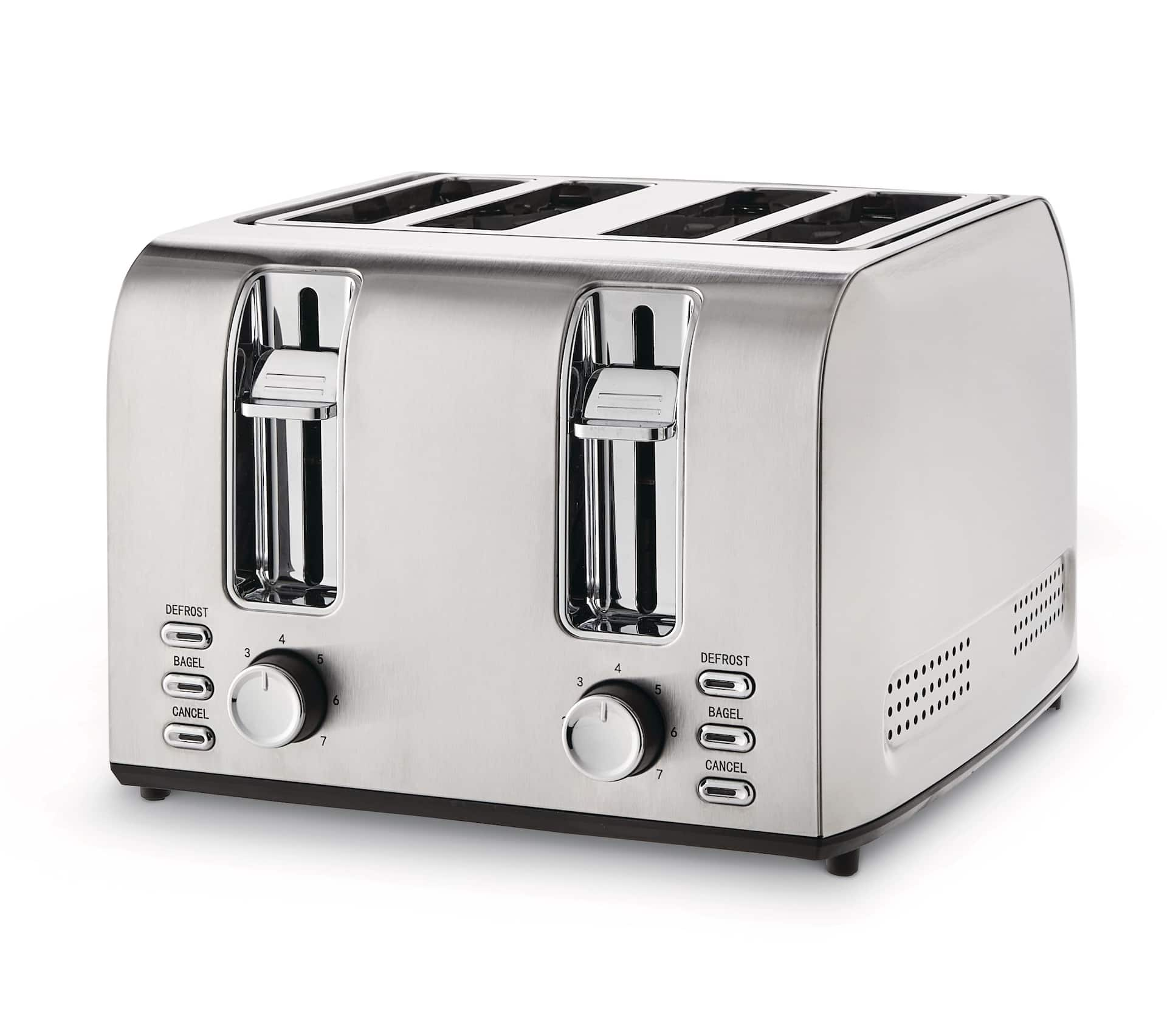 MASTER Chef Stainless Steel Toaster with 3 Settings 4 Slice