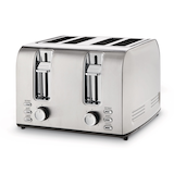 MASTER Chef Stainless Steel Toaster with 3 Settings, 4-Slice Front_Three_Fourths_Angled_Left