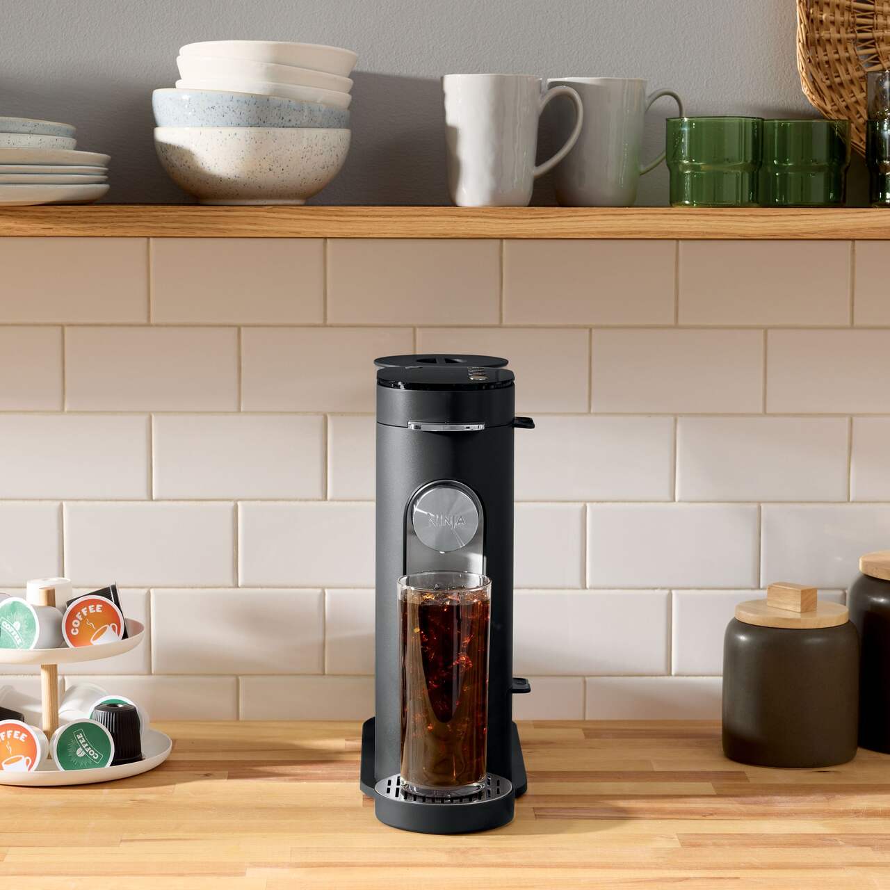 Ninja® Single Serve Dual Brew Coffee Maker, Brews Grounds & Pods, Black,  6-Cup