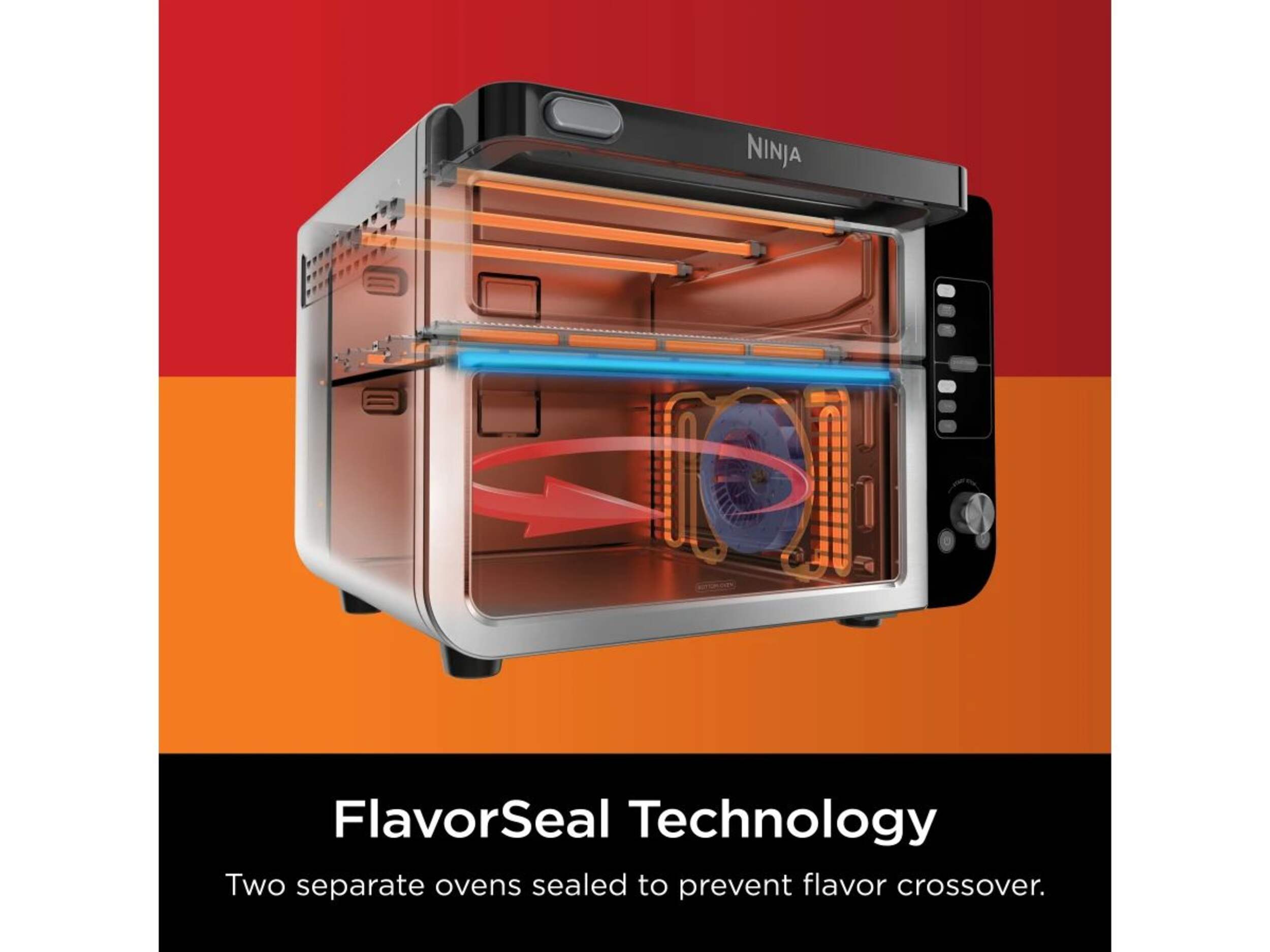 Ninja® Double Door 12in1 Countertop Electric Convection Oven & Air Fryer with FLEXDOOR