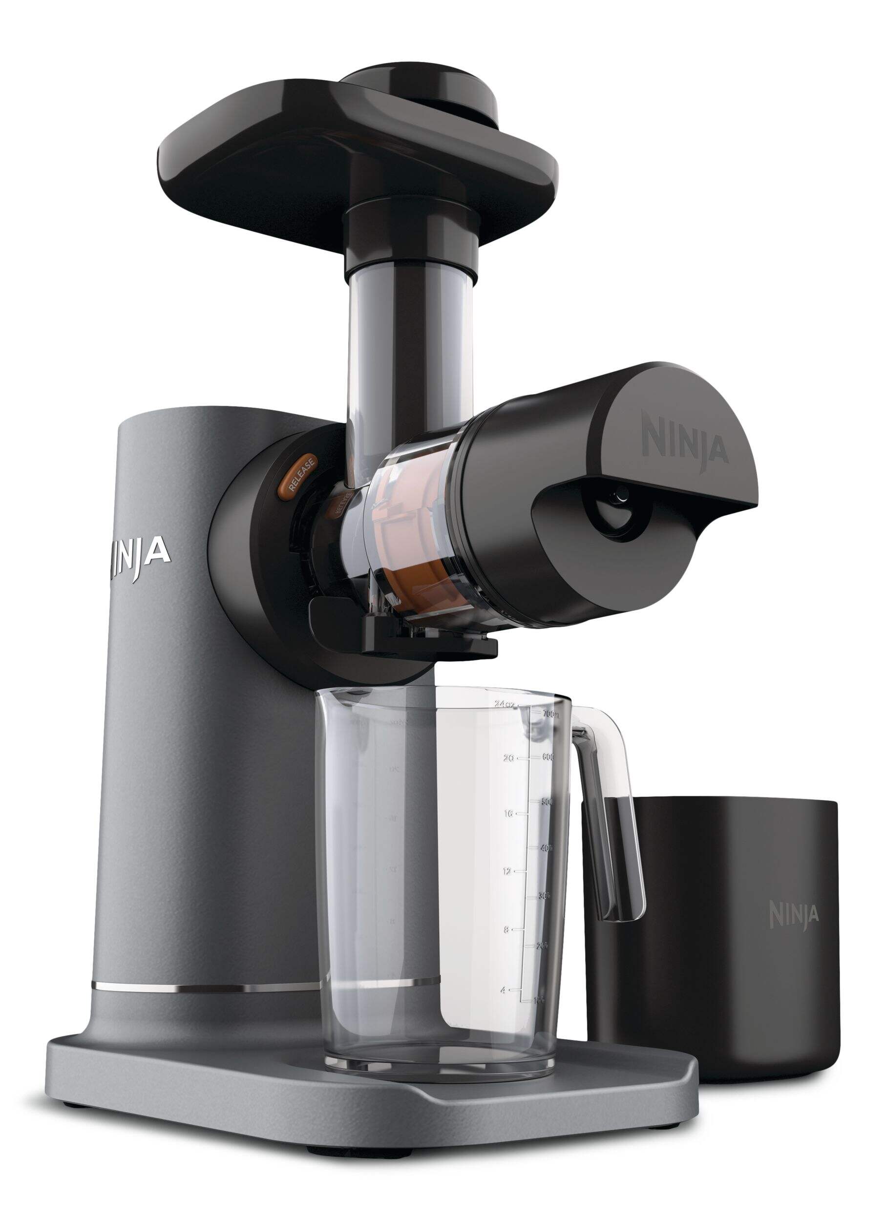 Ninja NeverClog™ Cold Press Slow Juicer with XL Pulp Container & Juice Jug Front_Three_Fourths_Angled_Right