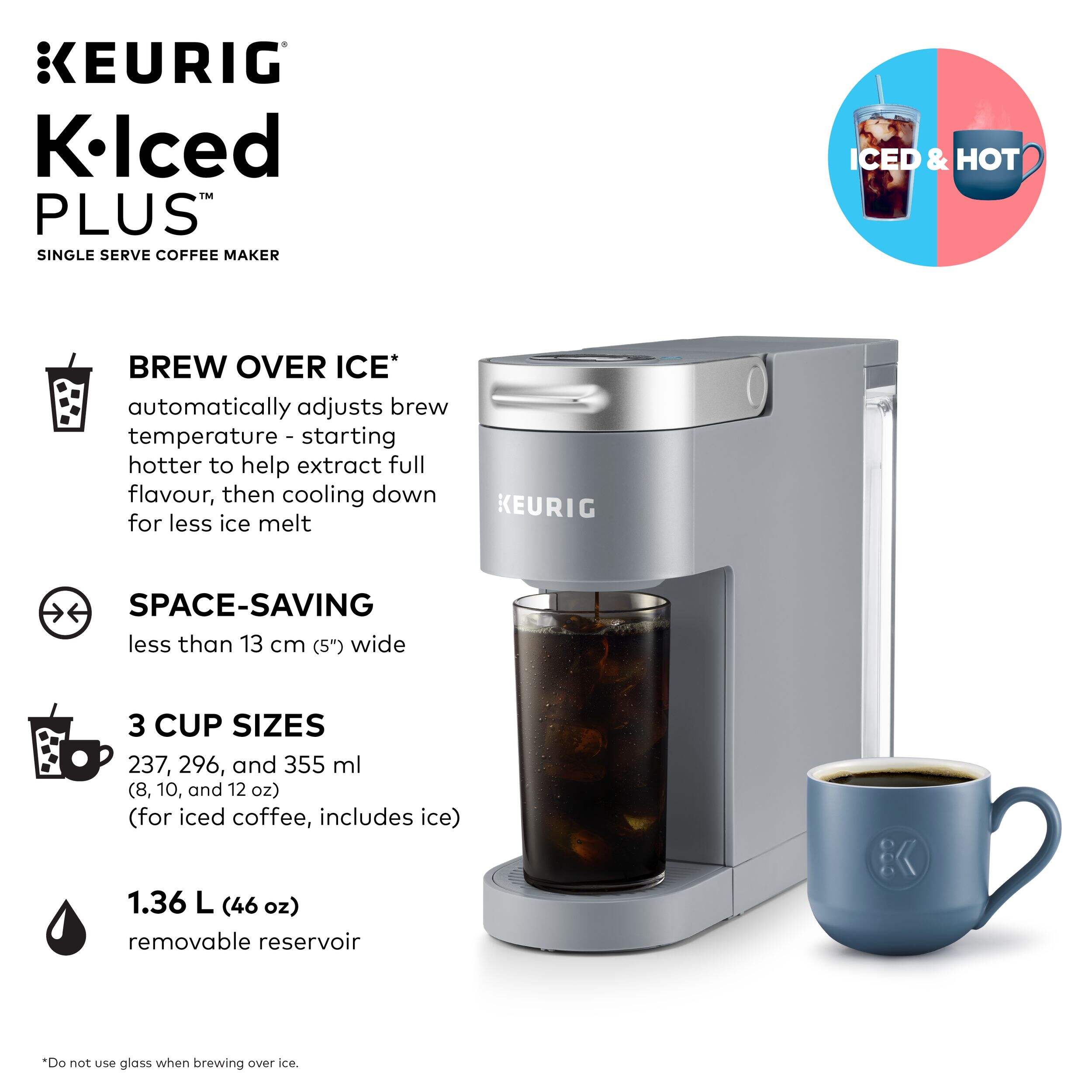 Keurig® K-Iced Plus™ Single Serve K-Cup® Pod Coffee Maker, Grey ...