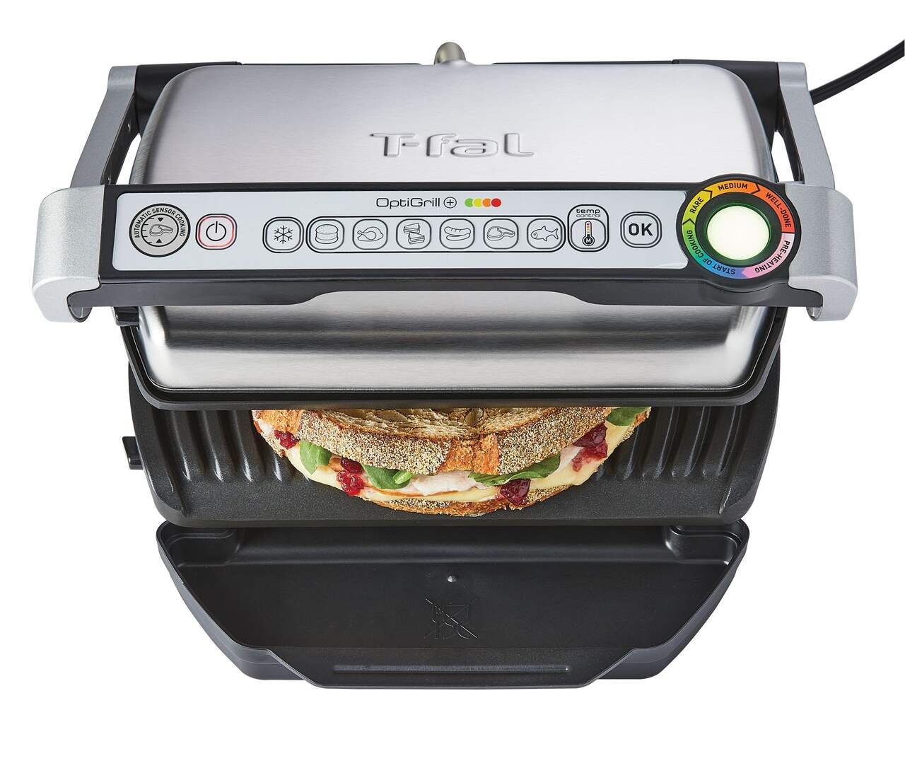 T-fal Stainless Steel OptiGrill + XL Indoor Grill, 1 ct - King Soopers