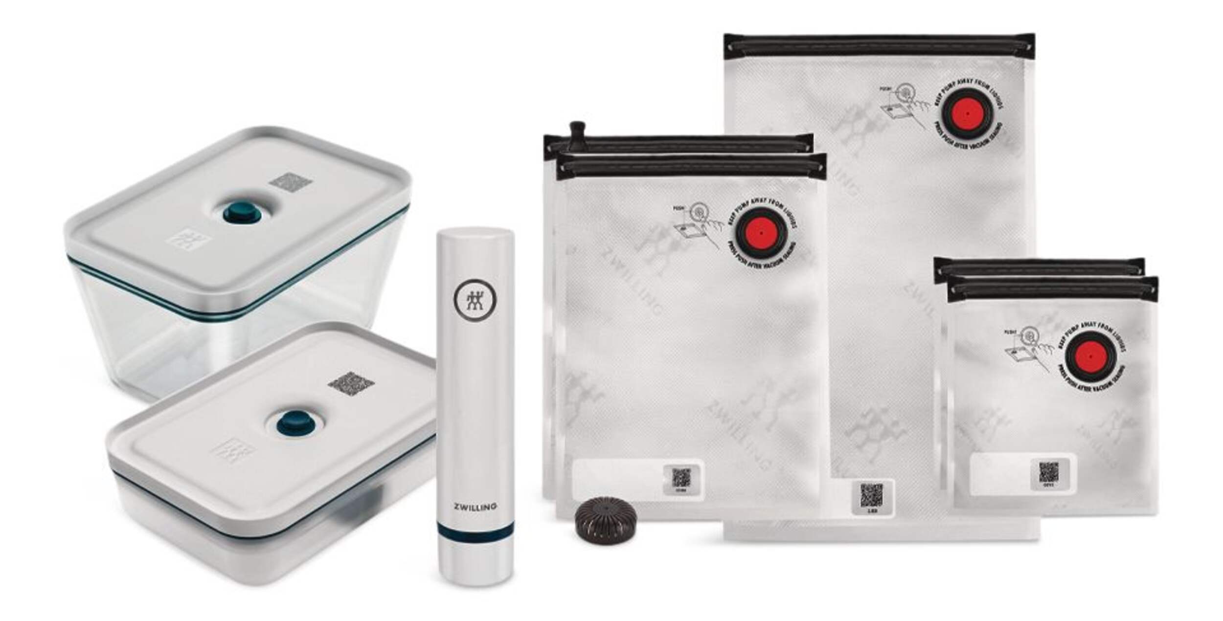 Zwilling Fresh & Save Food Preservation & Storage Starter Kit with Handheld Vacuum Pump Composite_or_Mixed