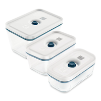 Contenants pour aliments en verre résistant à la chaleur et sous vide Fresh & Save de Zwilling, 3 pièces Front_Angled_Right