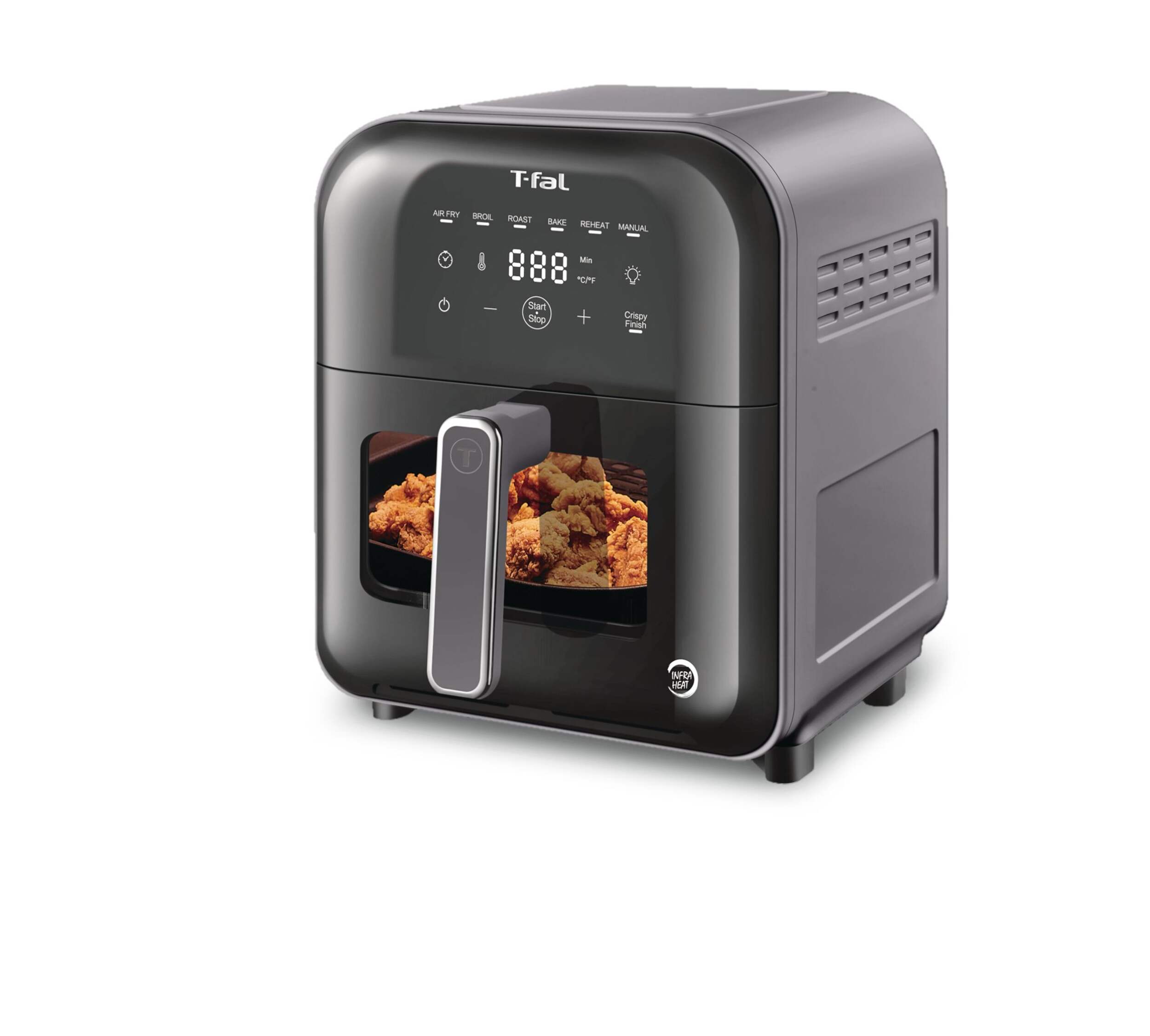 T-fal 7-in-1 Infrared Air Fryer, No Pre-heating Required, 6.3-qt Front_Angled_Left