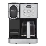 Cuisinart Programmable Single Serve Drip Coffee Maker with HomeBarista Reusable Filter Cup, Silver Front_Flat