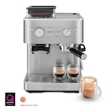 Kitchen Aid Semi Automatic Espresso Machine with Burr Grinder, Stainless Steel Front_Flat