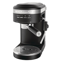 Kitchen Aid Semi Automatic Espresso Machine with Steam Wand, Black Front_Three_Fourths_Angled_Left