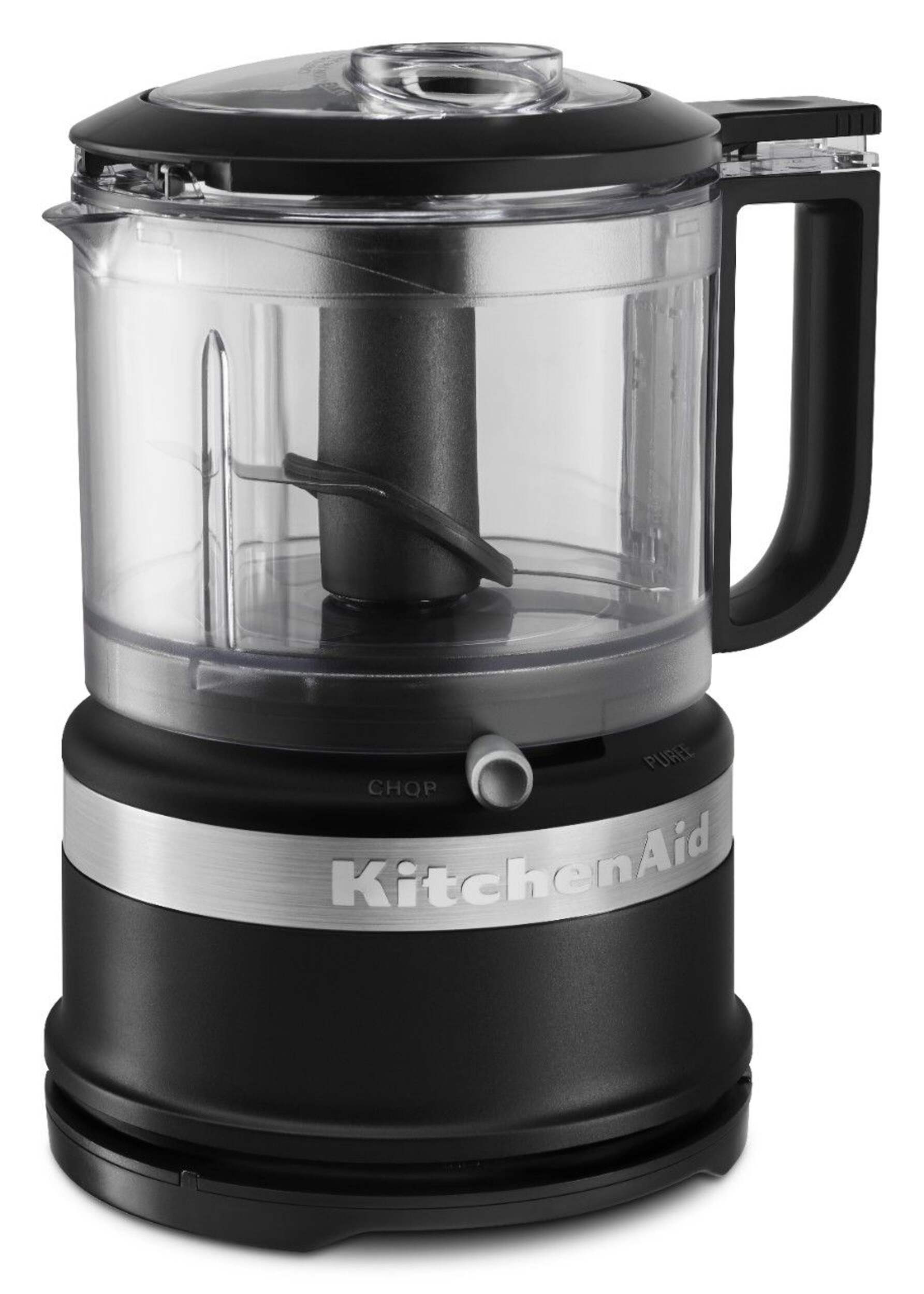 Hachoir compact KitchenAid avec pièces allant au lave-vaisselle, noir Front_Three_Fourths_Angled_Right