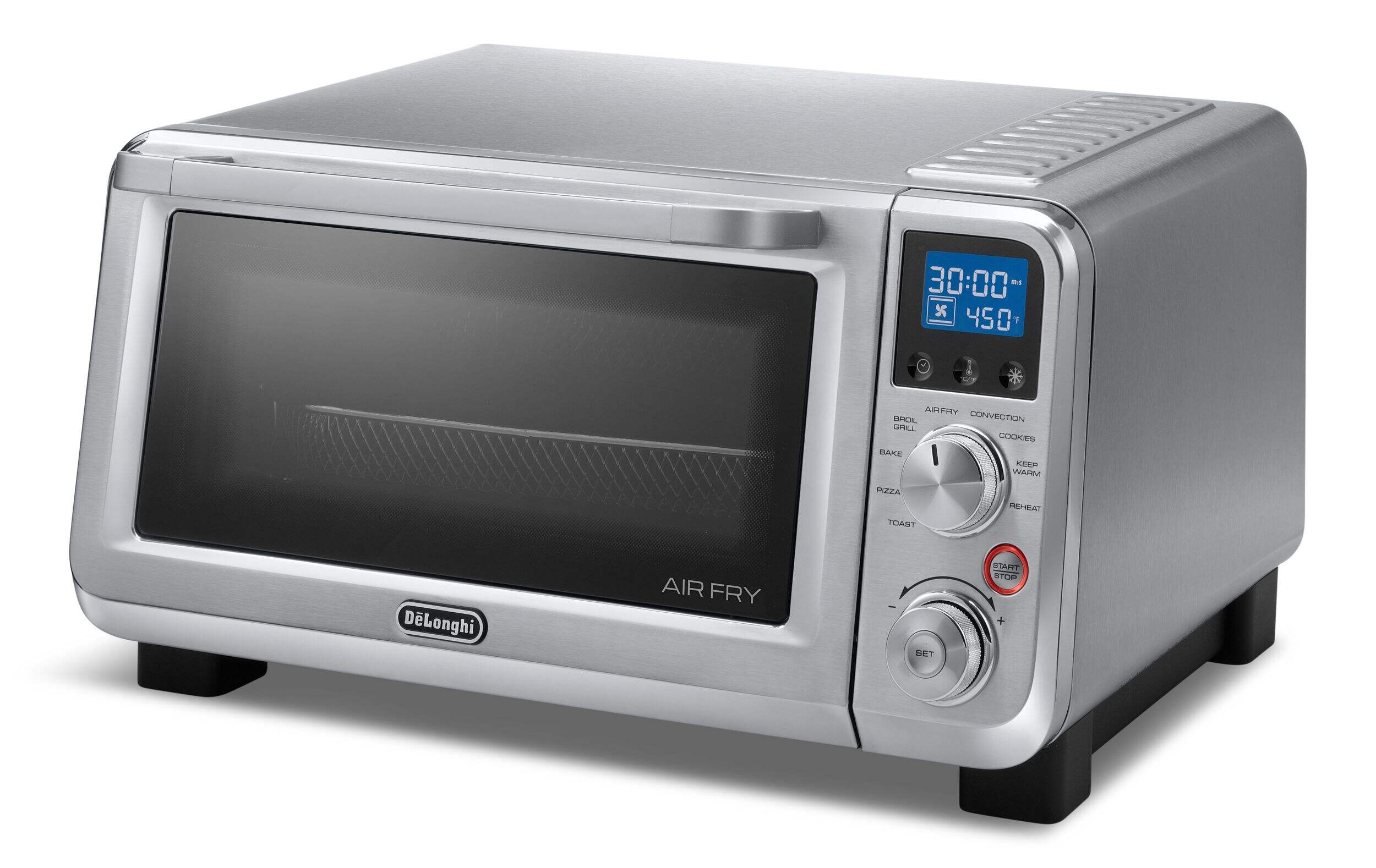 De'Longhi Livenza Compact Countertop Convention Air Fryer Toaster Oven with 9 Pre-Set Functions Front_Three_Fourths_Angled_Left
