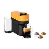 Nespresso VPOP+ Ultra-Compact Coffee & Espresso Machine by DeLonghi, 5 Cup Sizes, Yellow Front_Angled_Right
