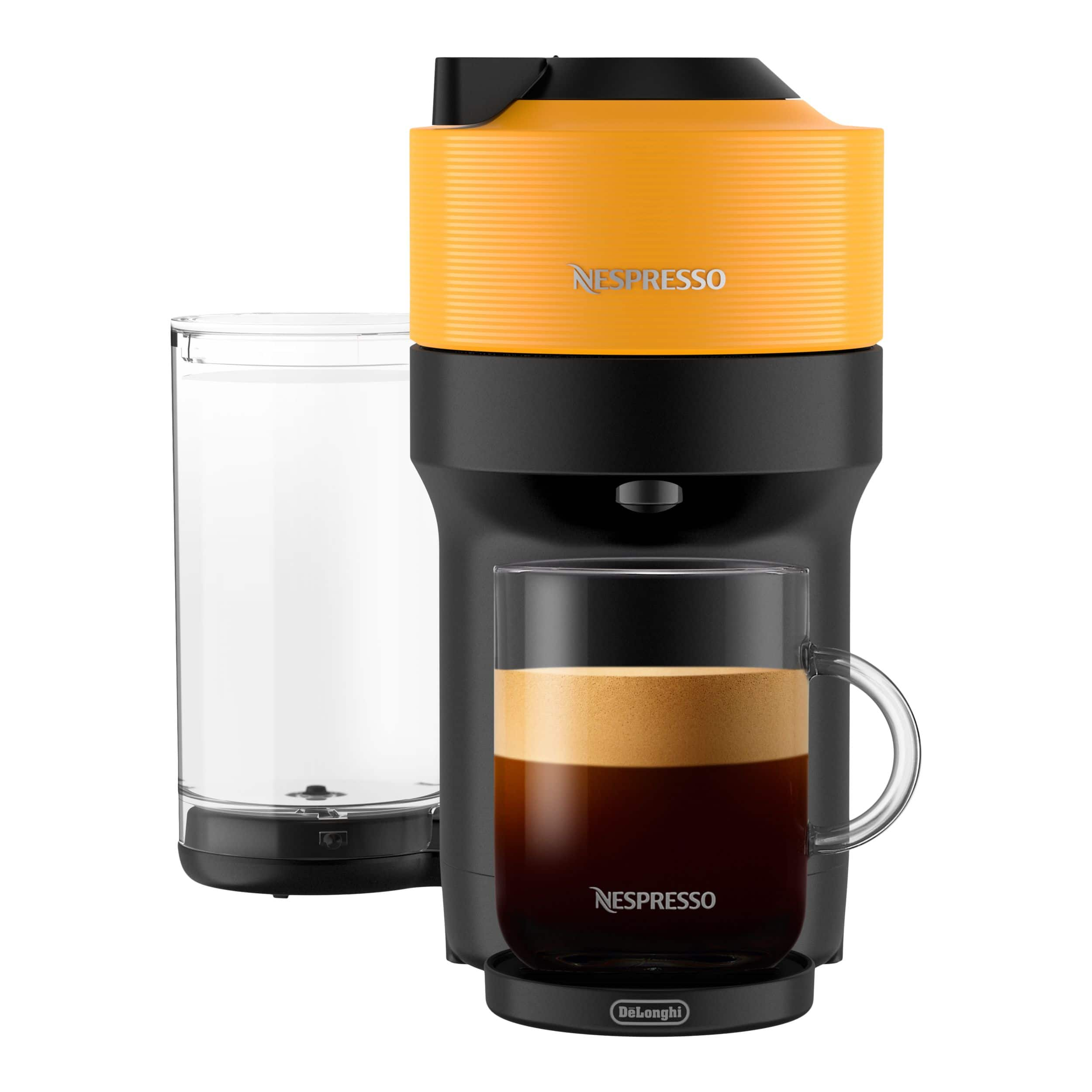 Nespresso VPOP Ultra Compact Coffee Espresso Machine by DeLonghi 5 Cup Sizes Yellow Canadian Tire