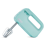 Dash Lightweight 3-Speed  SmartStore Hand Mixer with Attachments, Aqua Side_Left