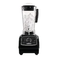 Salton Professional Grade Power Blender with 5 Pre-Set Programs & Vortex Jar, 1500W, Black, 2-L Front_Flat