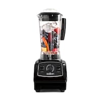 Salton Professional Grade Power Blender with 5 Pre-Set Programs & Vortex Jar, 1500W, Black, 2-L Front_Flat