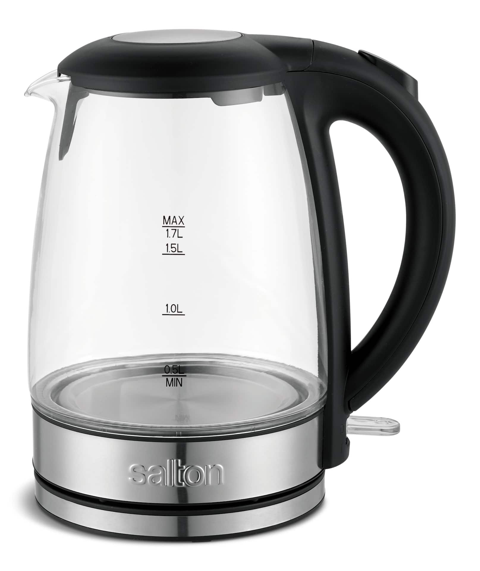 Salton Cordless Electric Glass Kettle with Auto Shut Off, Black ...