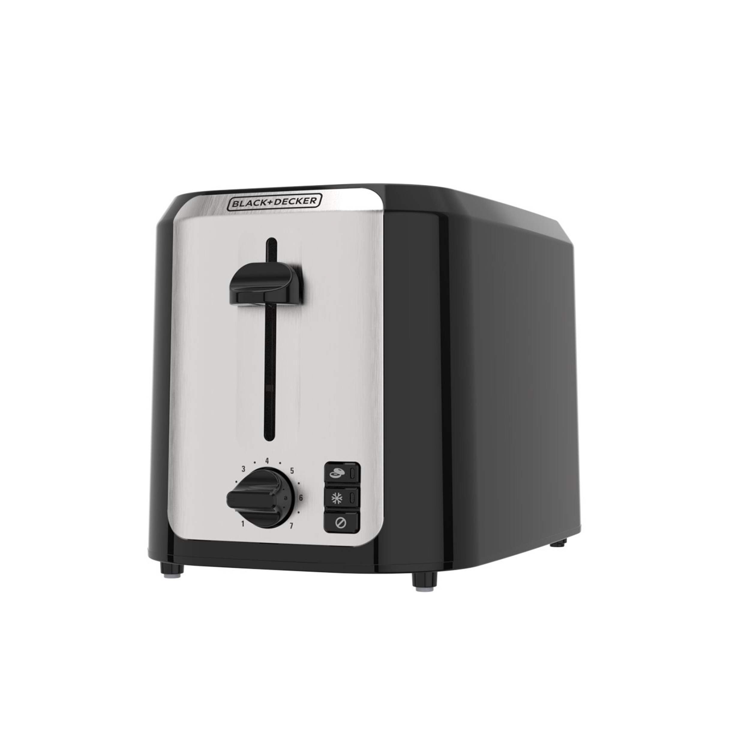 Black & Decker Extra Wide Slots Toaster with 7 Settings, 2-Slices Front_Three_Fourths_Angled_Left