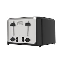 Black & Decker Extra Wide Slots Toaster with 7 Settings, 4-Slices Front_Three_Fourths_Angled_Left