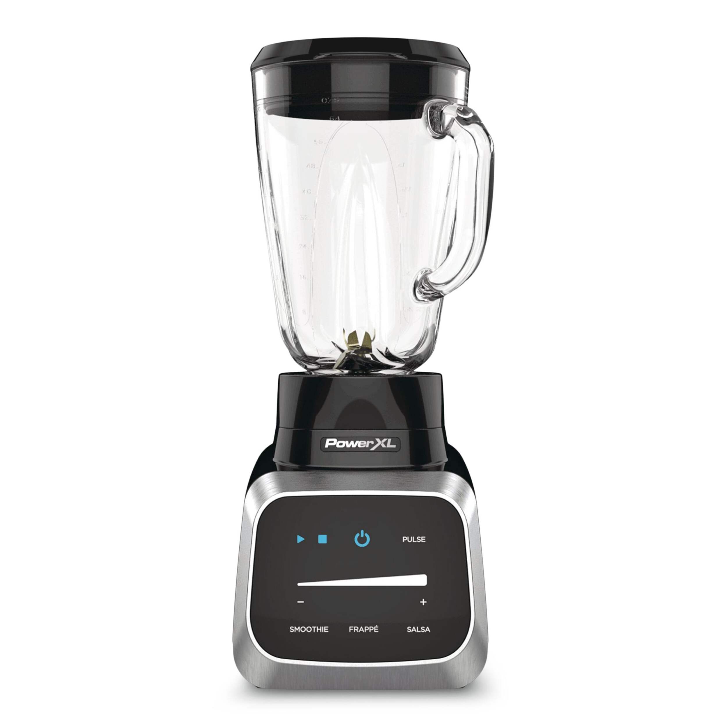 Black & Decker Power XL Smart Pro Blender with Pre-Programmed Functions & 68-oz Jar, 1800W, Black Front_Flat