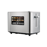 Salton Wide Slots Touchscreen Digital Toaster with 7 Settings, Stainless Steel, 2-Slices Front_Three_Fourths_Angled_Right