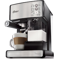 Oster® PrimaLatte™ Espresso Maker Front_Angled_Left