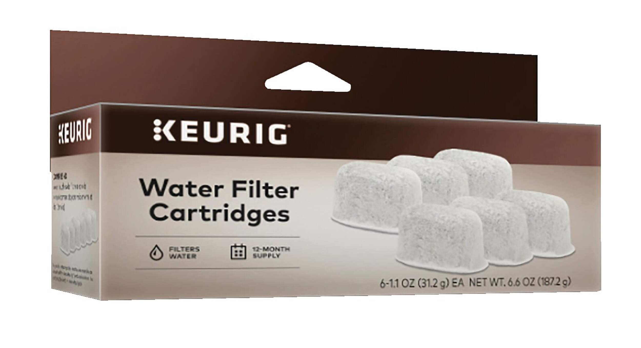 Keurig® Water Filter Cartridges, 6-pk Front_Angled_Right