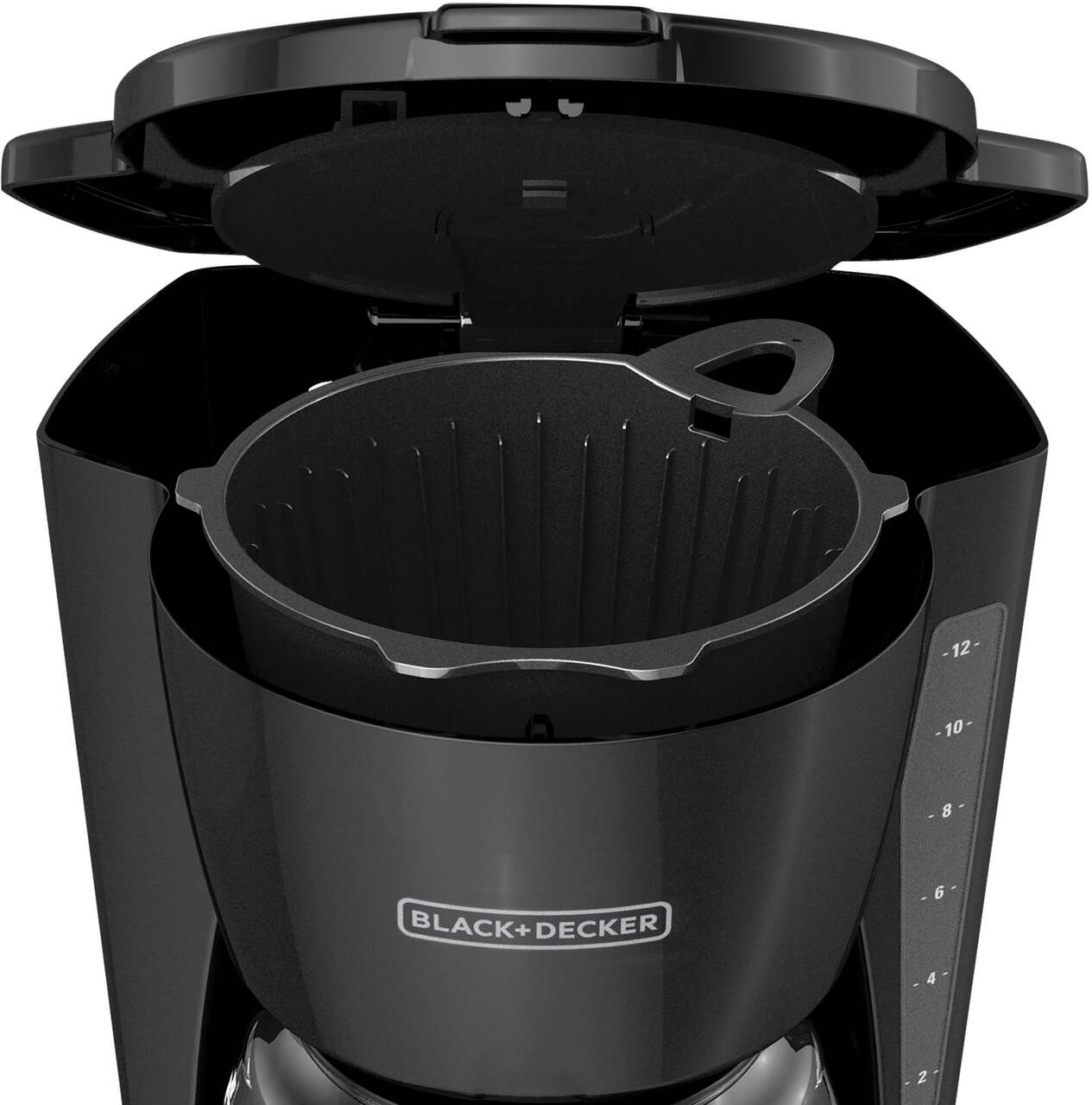 BLACK+DECKER CM0915BKD 12-Cup Coffee Maker with Easy On/Off Switch, Easy  Pour, Non-Drip Carafe with Removable Filter Basket, Black