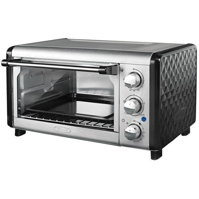 Bella Diamonds Toaster Oven, Black, 6slice Canadian Tire