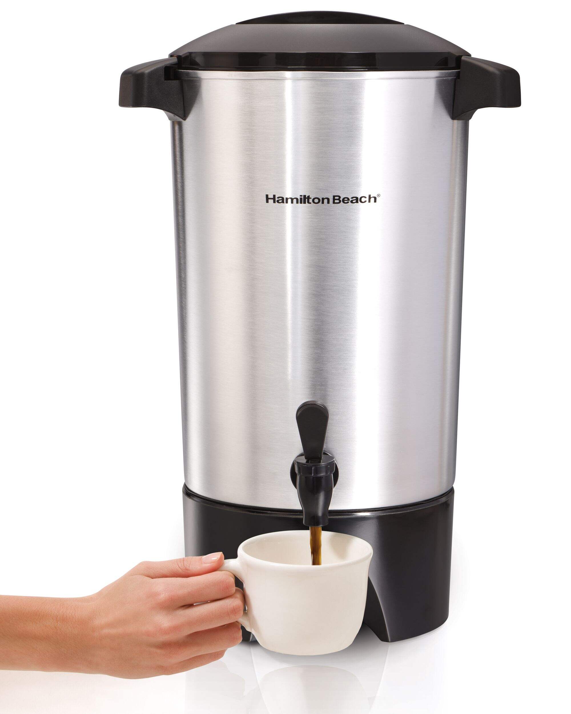 Hamilton Beach Coffee Urn with 2-way Dispenser, 15 to 45 Cups Front_Flat