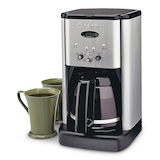 Cuisinart® Brew Central Programmable Coffee Maker w/ Glass Carafe, Stainless Steel, 12 Cups Front_Three_Fourths_Angled_Left